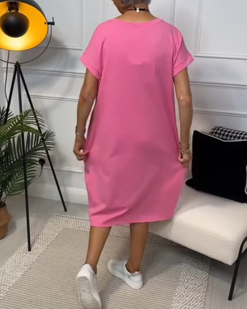 Julie™ | Stilfuld Kjole med Korte Ærmer