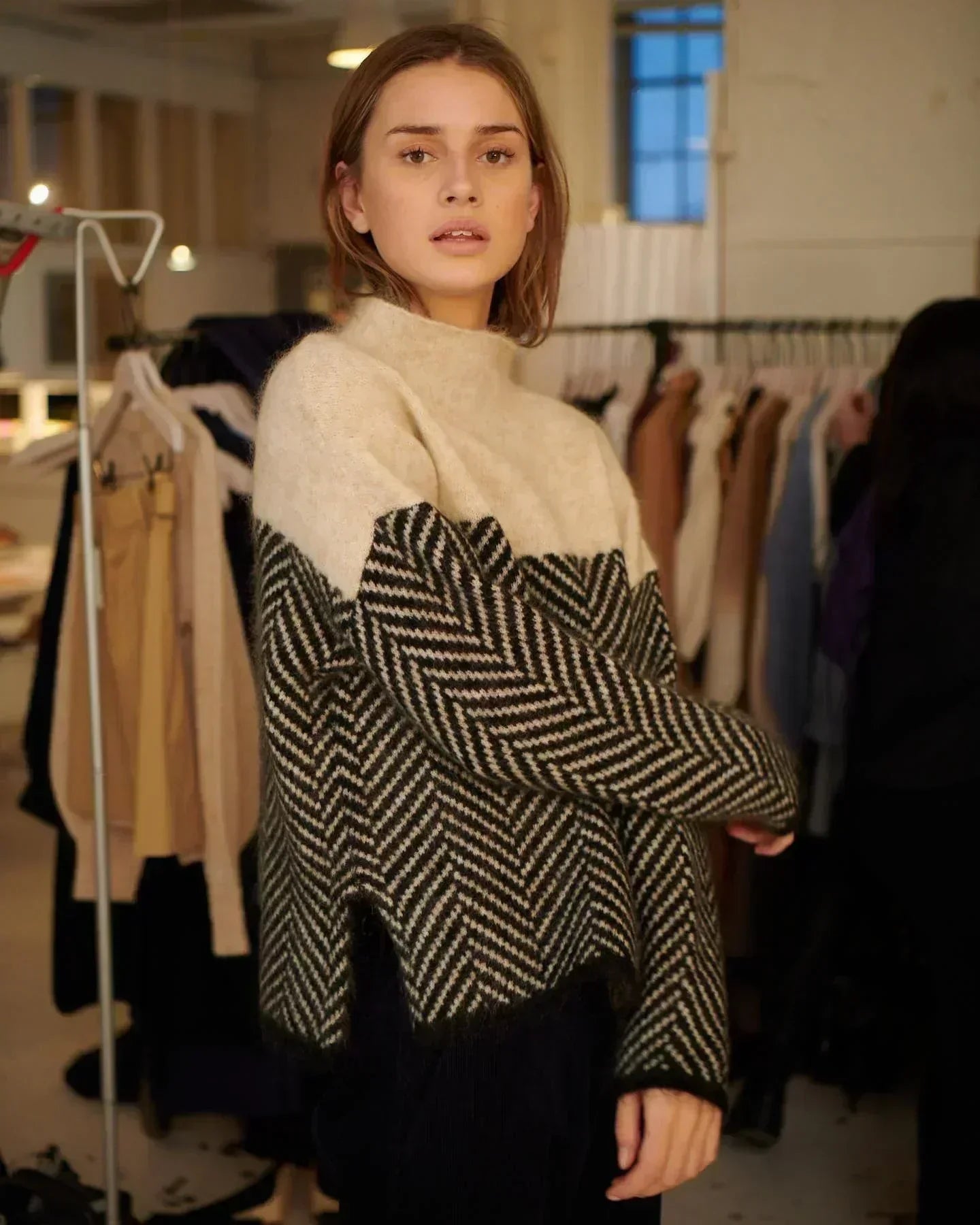 Caroline™ | Rullekrave Sweater