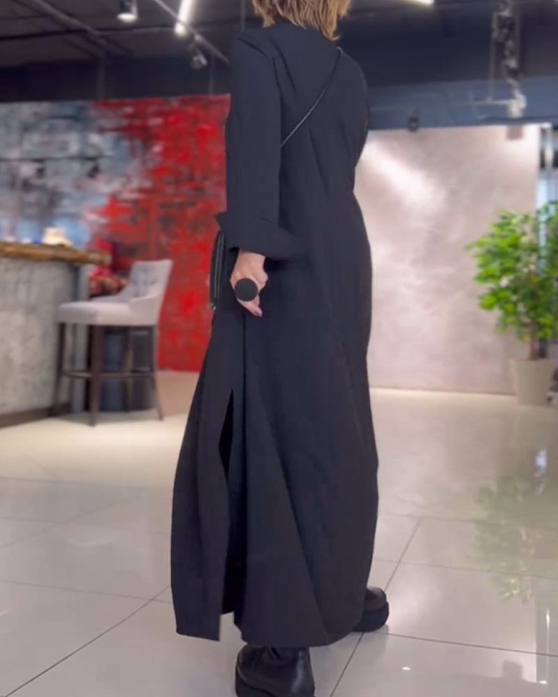 Evia™ | Bred Maxi Kjole med Slids
