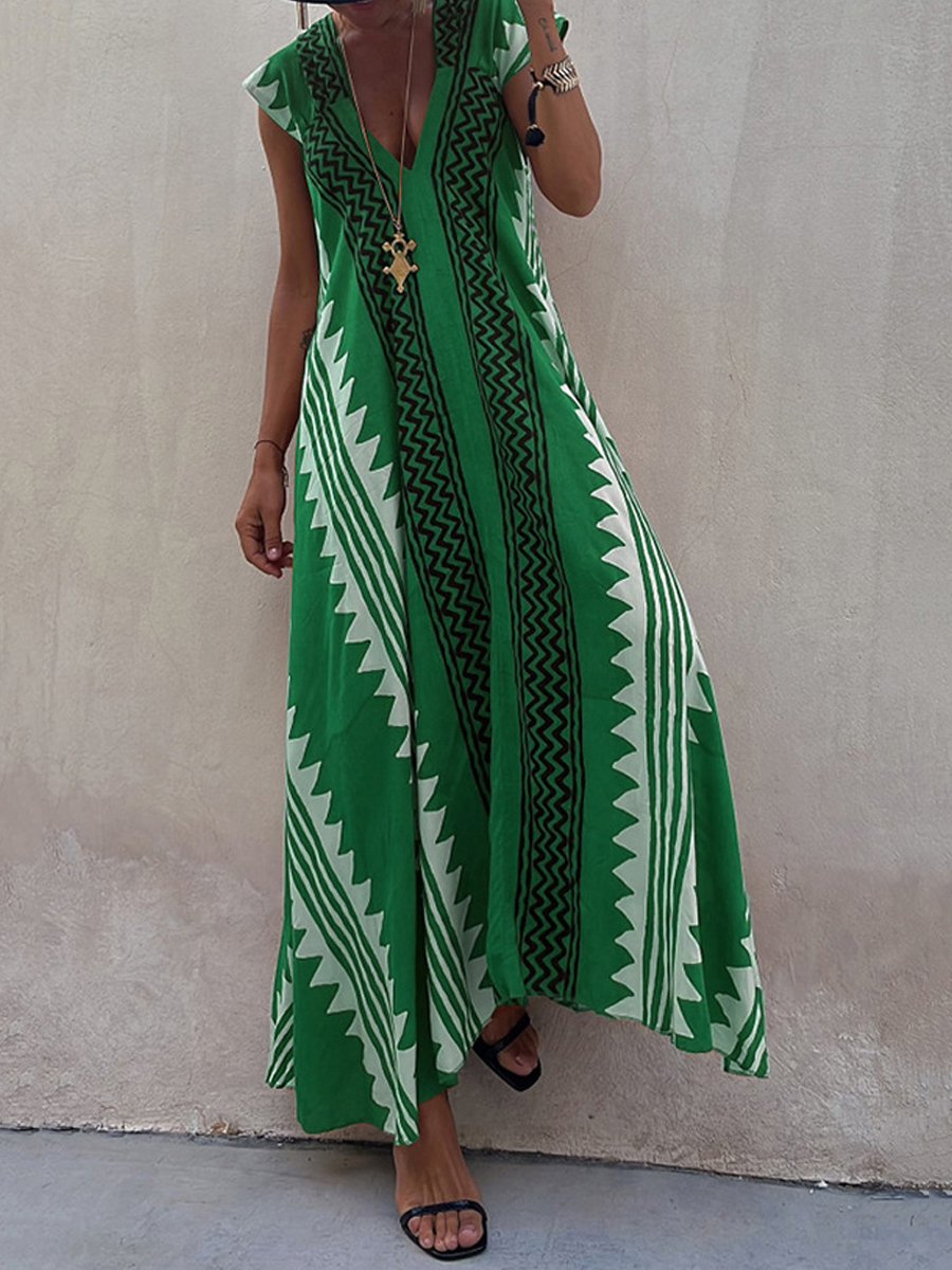 Boho™ | Ærmeløs V-udskæring Kjole