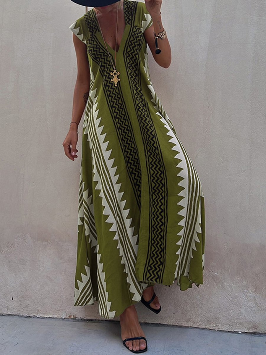 Boho™ | Ærmeløs V-udskæring Kjole