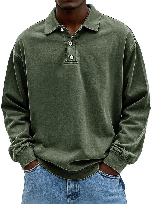 Lennart™ | Casual herrepoloshirt med lange ærmer