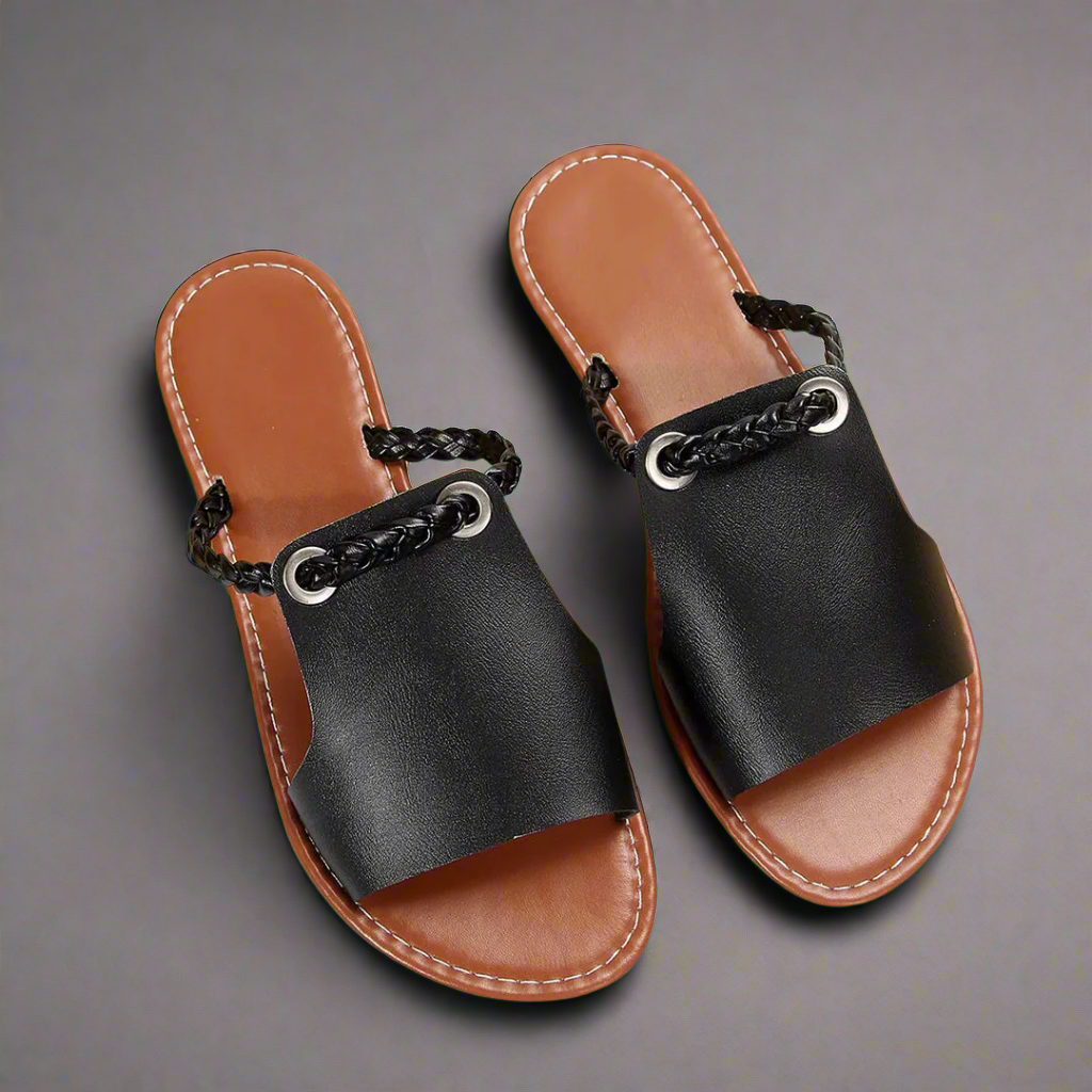 Katelina | Håndlavede flade sandaler i premium materiale