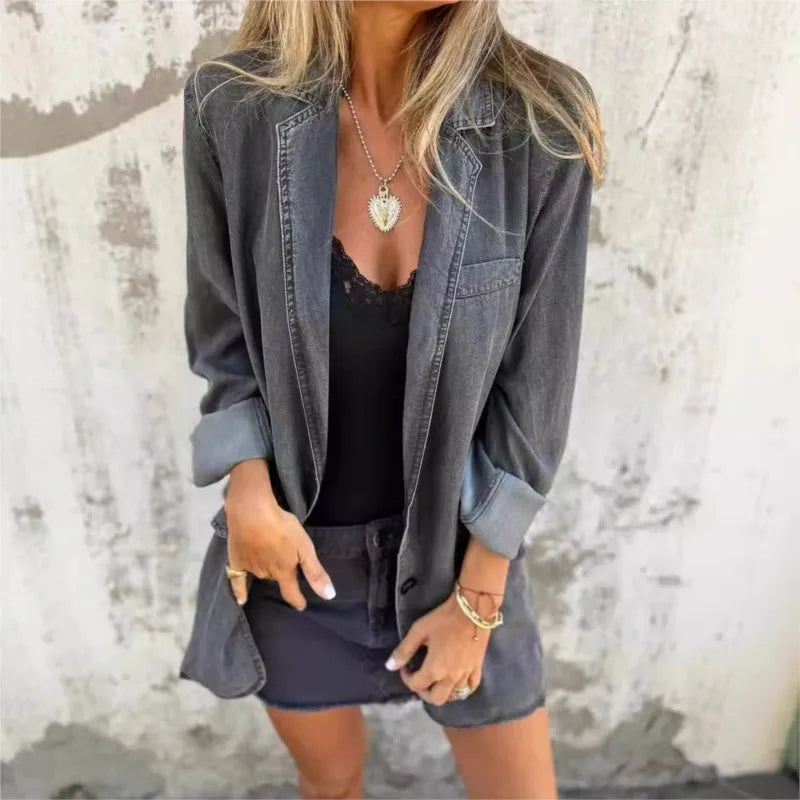 Maria™ | A Relaxed Denim Blazer