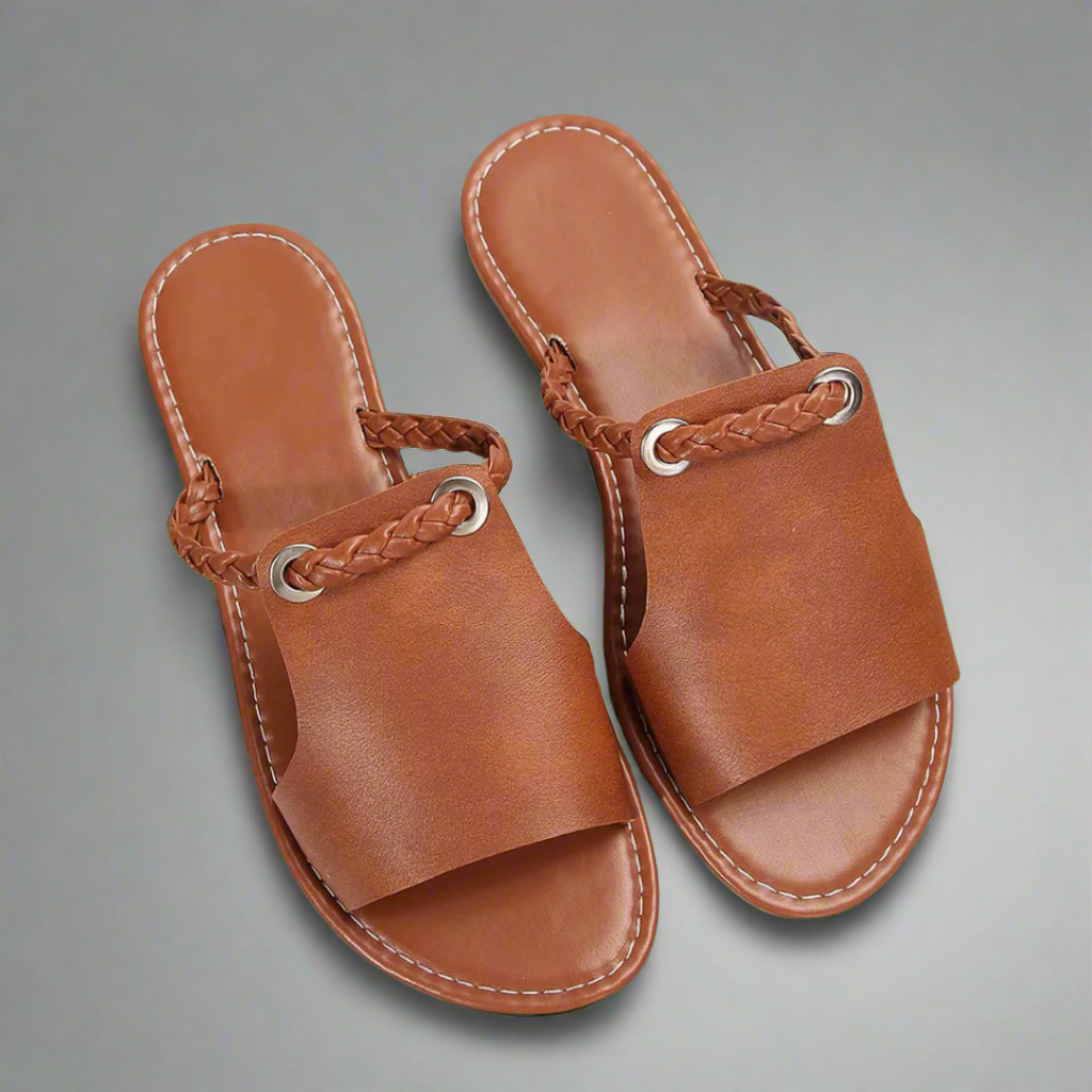 Katelina | Håndlavede flade sandaler i premium materiale