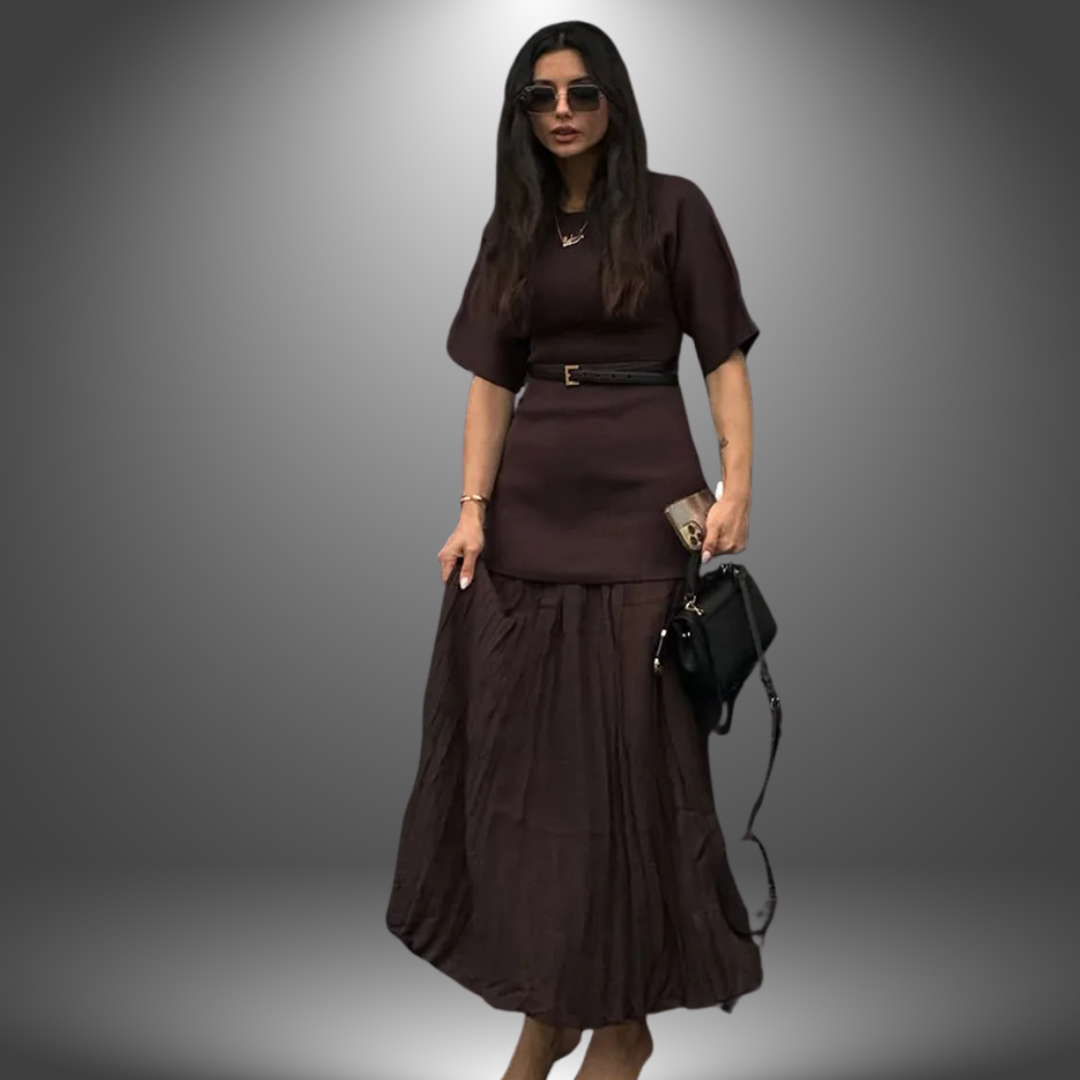 Lise | Plisseret Maxi Kjole