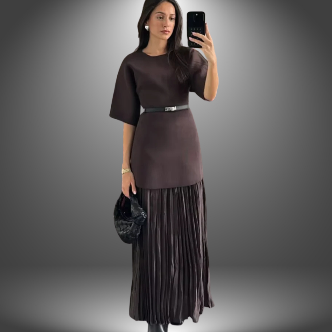 Lise | Plisseret Maxi Kjole