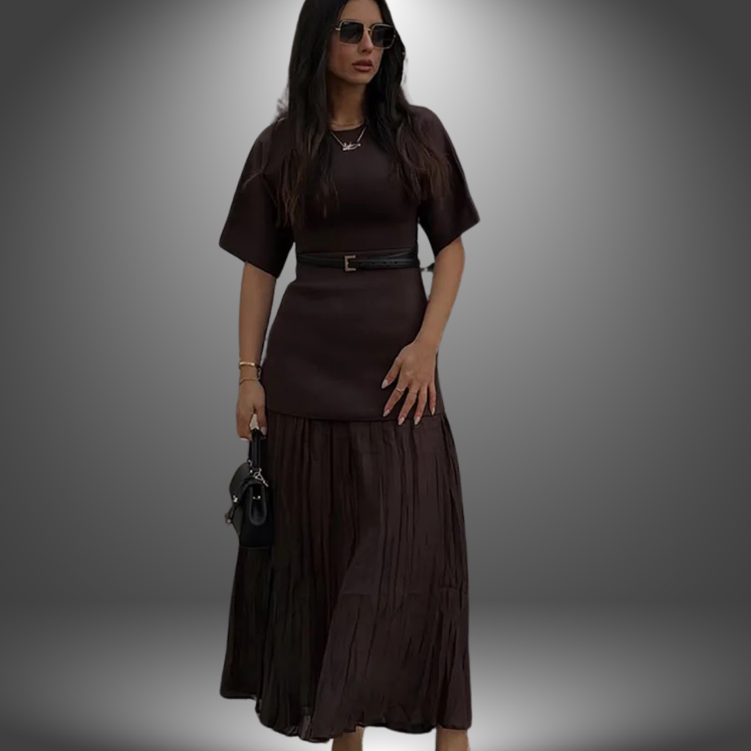 Lise | Plisseret Maxi Kjole