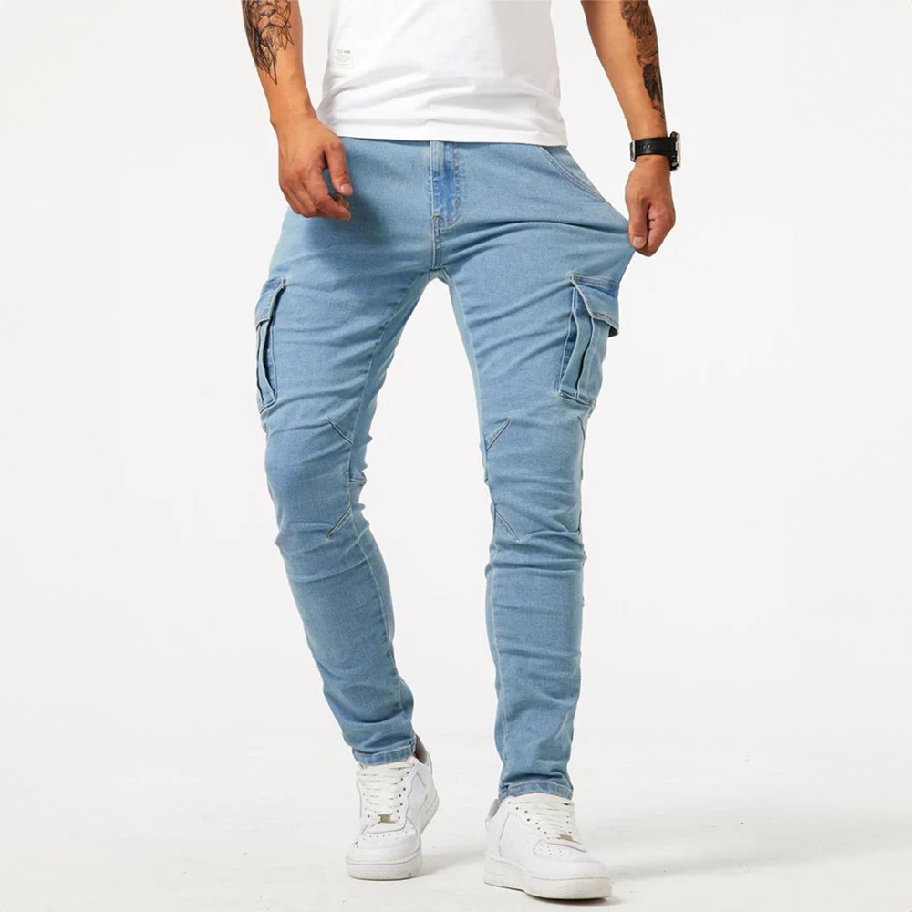 Alex™ | Elastiske Cargo Jeans
