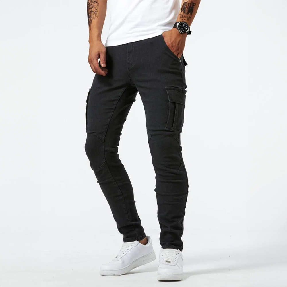 Alex™ | Elastiske Cargo Jeans