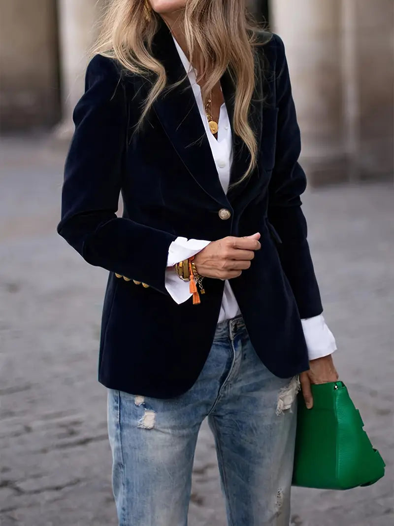 Caterina™ | Elegant Blazer i Velour