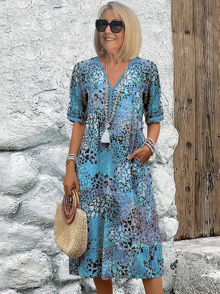 Birthe™ | Stilfuld blomstret kjole