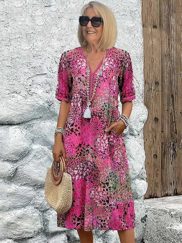 Birthe™ | Stilfuld blomstret kjole
