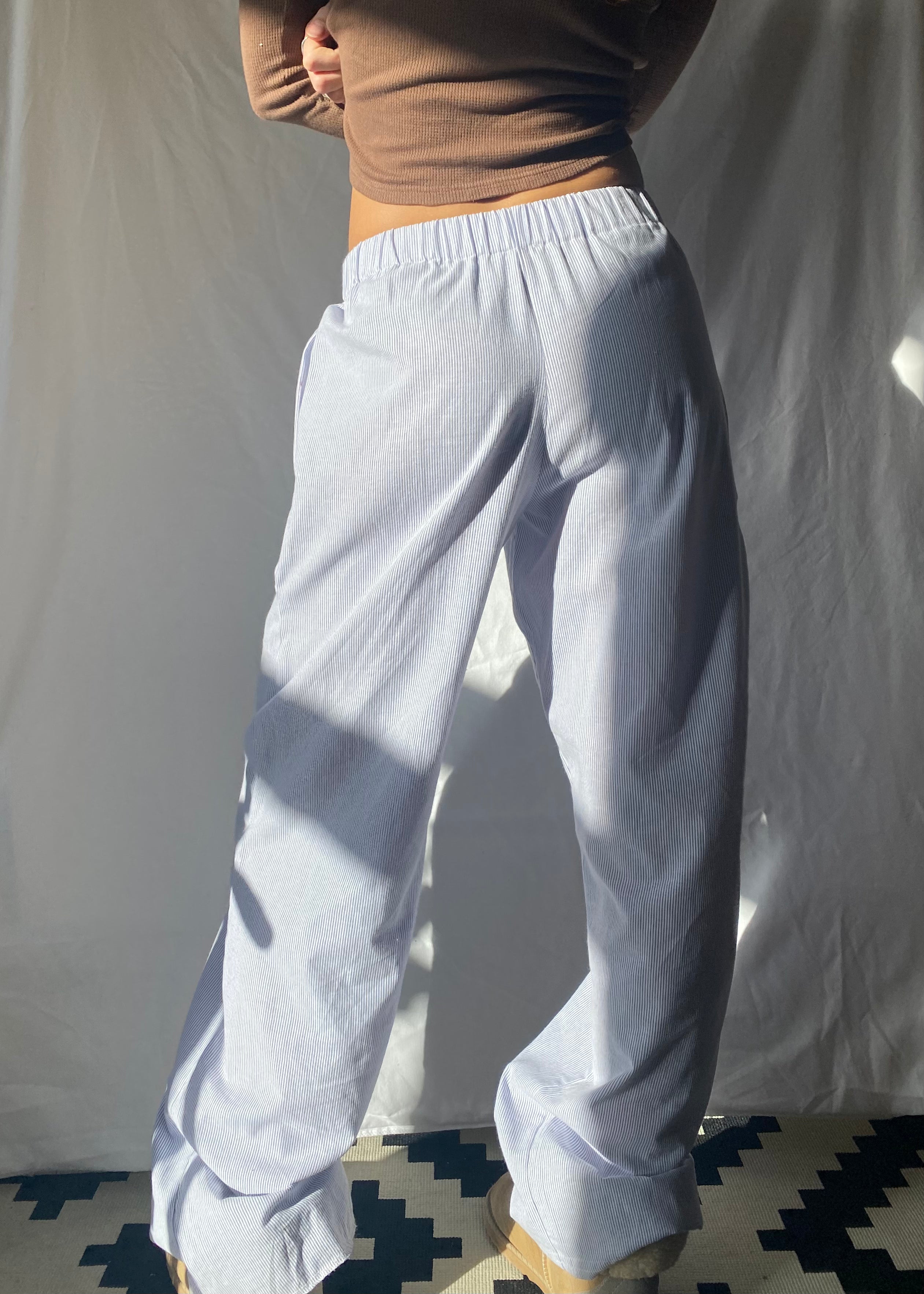 Christa | Stilfulde Stribede Wide-Leg Bukser