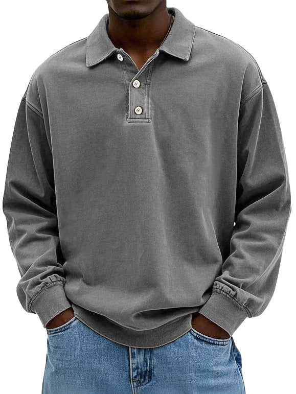 Lennart™  | Casual herrepoloshirt med lange ærmer