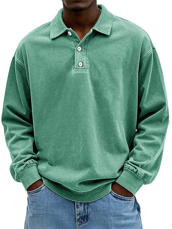 Lennart™  | Casual herrepoloshirt med lange ærmer
