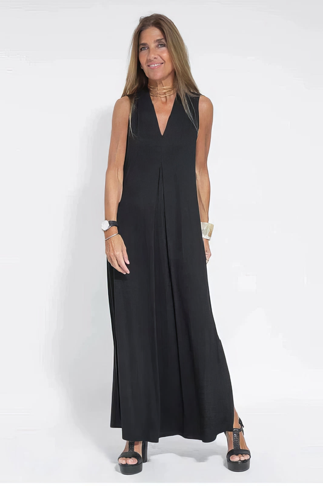 Ava™ | Elegant Lang Kjole + Matchende Cardigan som Gave